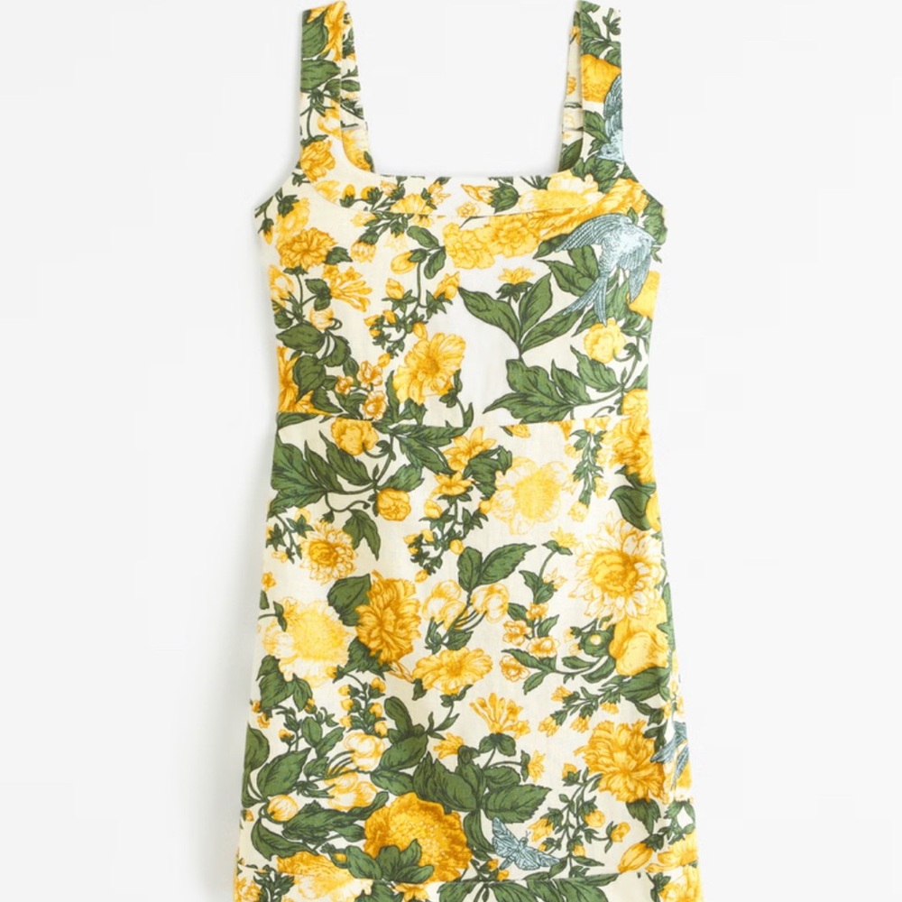Linen blend dress